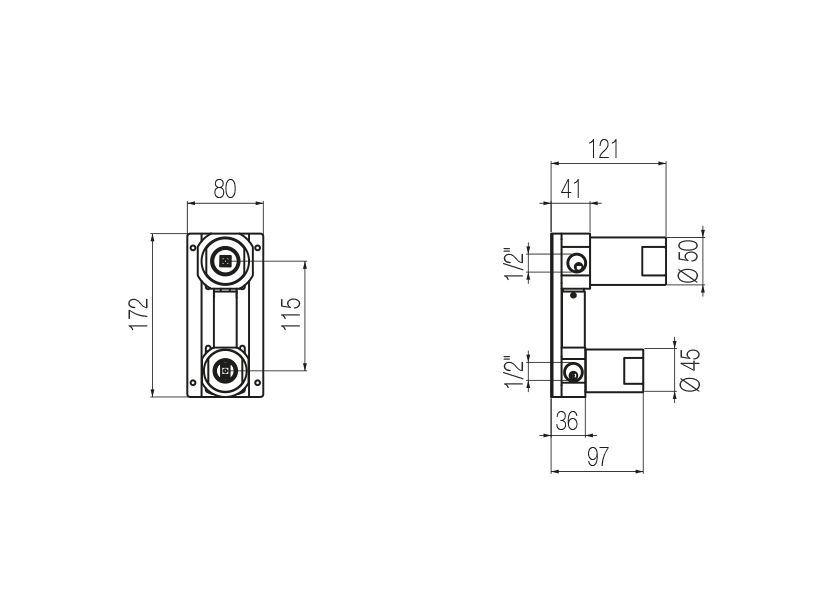Shower mixer built-in part