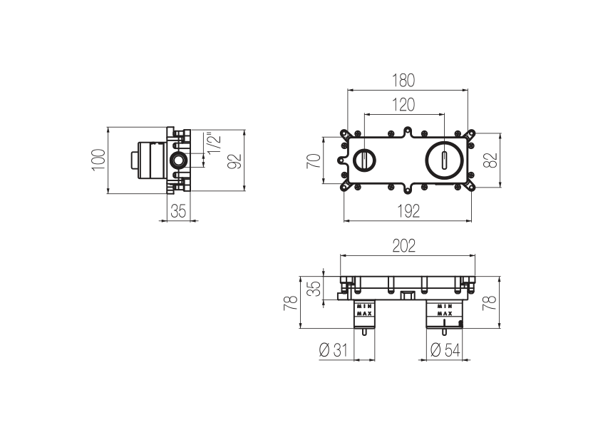 Basin mixer built-in part