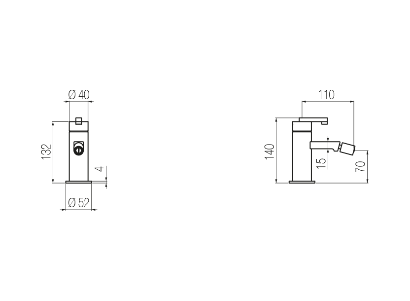Miscelatore bidet mini 