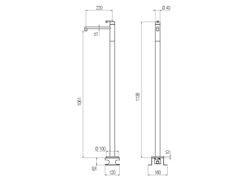  Floor-standing basin mixer