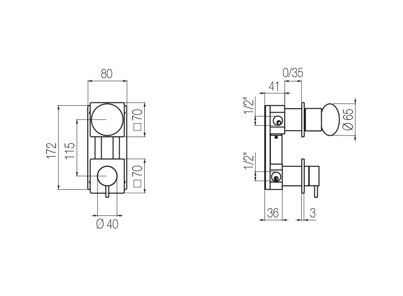Shower mixer with integrated 3-way diverter