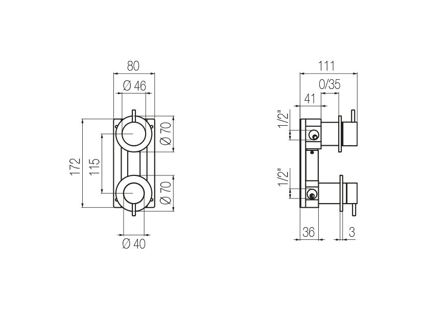  Shower mixer with integrated 3-way diverter
